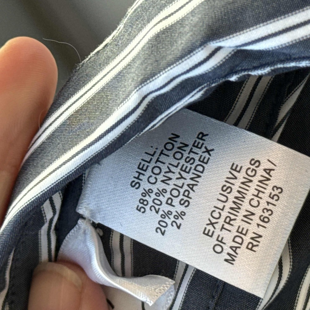 NWT In Earnest Byron Lars Oxford Stripe Button Down Size 2 - Picture 7 of 8